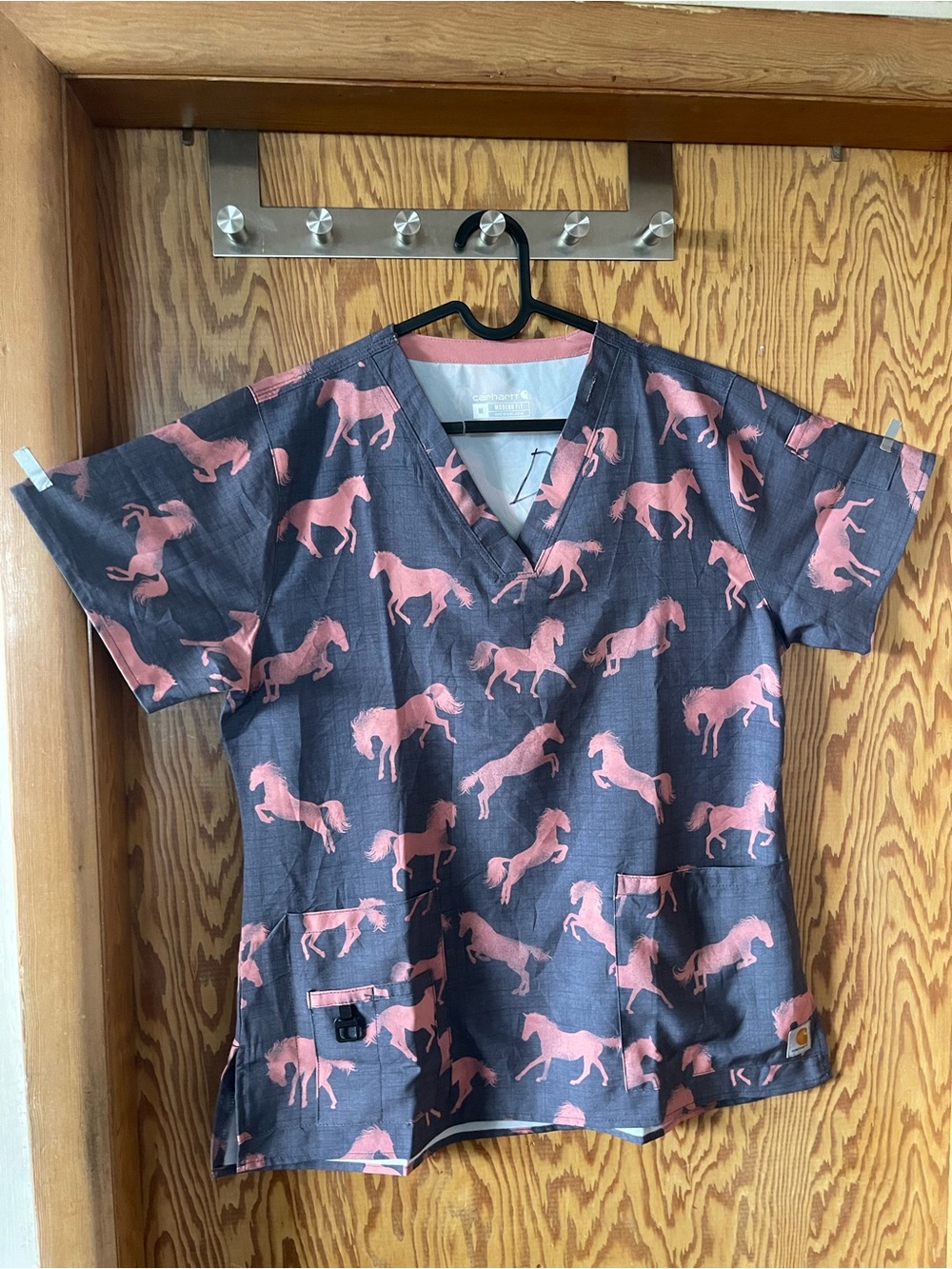 Carhartt Gray and Pink Modern Fit Work Top